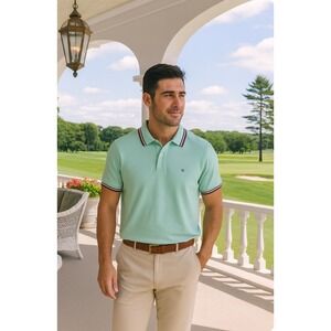 Tommy Hilfiger Polo shirt Men, Performance Pique, Med., Tommy Logo, Short Sleeve